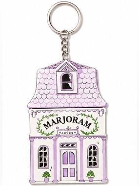 2/$25 Lenox Spice Village Inspired Marjoram House Keychain with Key Ring